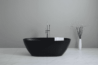 Onyx 1700 x 810mm Matt Black Double Ended Twin Skinned Acrylic Freestanding Bath